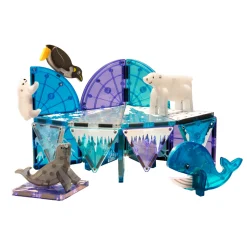 Magna-Tiles Arctic Adventure Set | 25-Piece Magnetic Building Tiles with Polar Animals