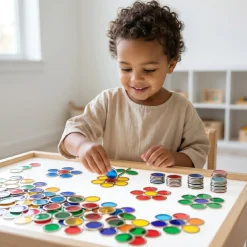 Magnetic Counting Chips & Block Magnet Set | 75-Piece STEM Learning Kit