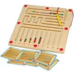 Magnetic Counting Maze Board with Pattern Cards