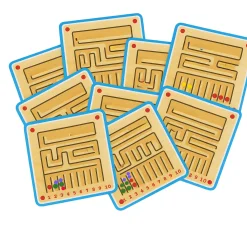 Magnetic Counting Maze Board with Pattern Cards