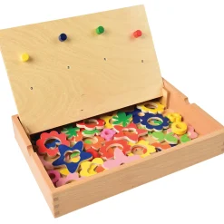 Magnetic Match & Make Flowers with Wooden Storage Box