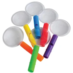 Magnifying Glasses with Whistle for Sensory Learning - Set of 12