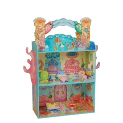 Majestic Mermaid Mansion | 3-Level Wooden Dollhouse with Sea-Life Furniture & Characters