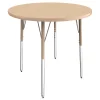 30" Maple Adjustable Activity Table | Durable Early Learning Classroom Table with Standard Chrome Legs