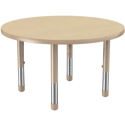 36" Maple Adjustable Activity Table with Chunky Maple Legs | Early Childhood Classroom Learning Table