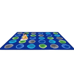 Marine Watercolor Spots Classroom Seating Rug