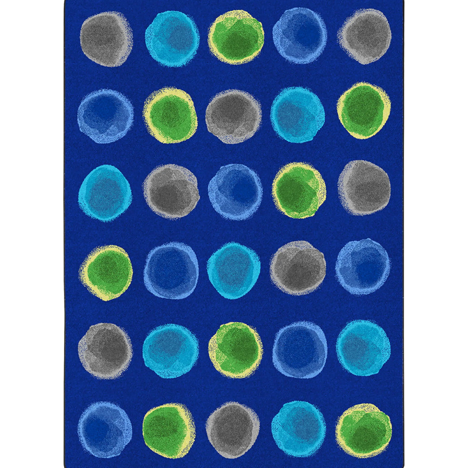 Marine Watercolor Spots Classroom Seating Rug