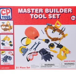 Master Builder's Tool Set | 21-Piece Pretend Play Kit with Hard Hat, Toolbelt, and 4-in-1 Multitool