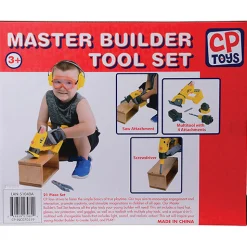 Master Builder's Tool Set | 21-Piece Pretend Play Kit with Hard Hat, Toolbelt, and 4-in-1 Multitool