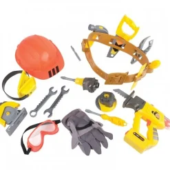 Master Builder's Tool Set | 21-Piece Pretend Play Kit with Hard Hat, Toolbelt, and 4-in-1 Multitool