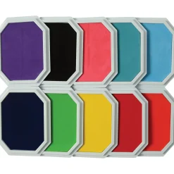 Mega Washable Stamp Pads Set | 10 Bright Colors