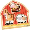 Melissa & Doug® Beginner Backyard Barn Animals Knob Puzzle - 3 PC