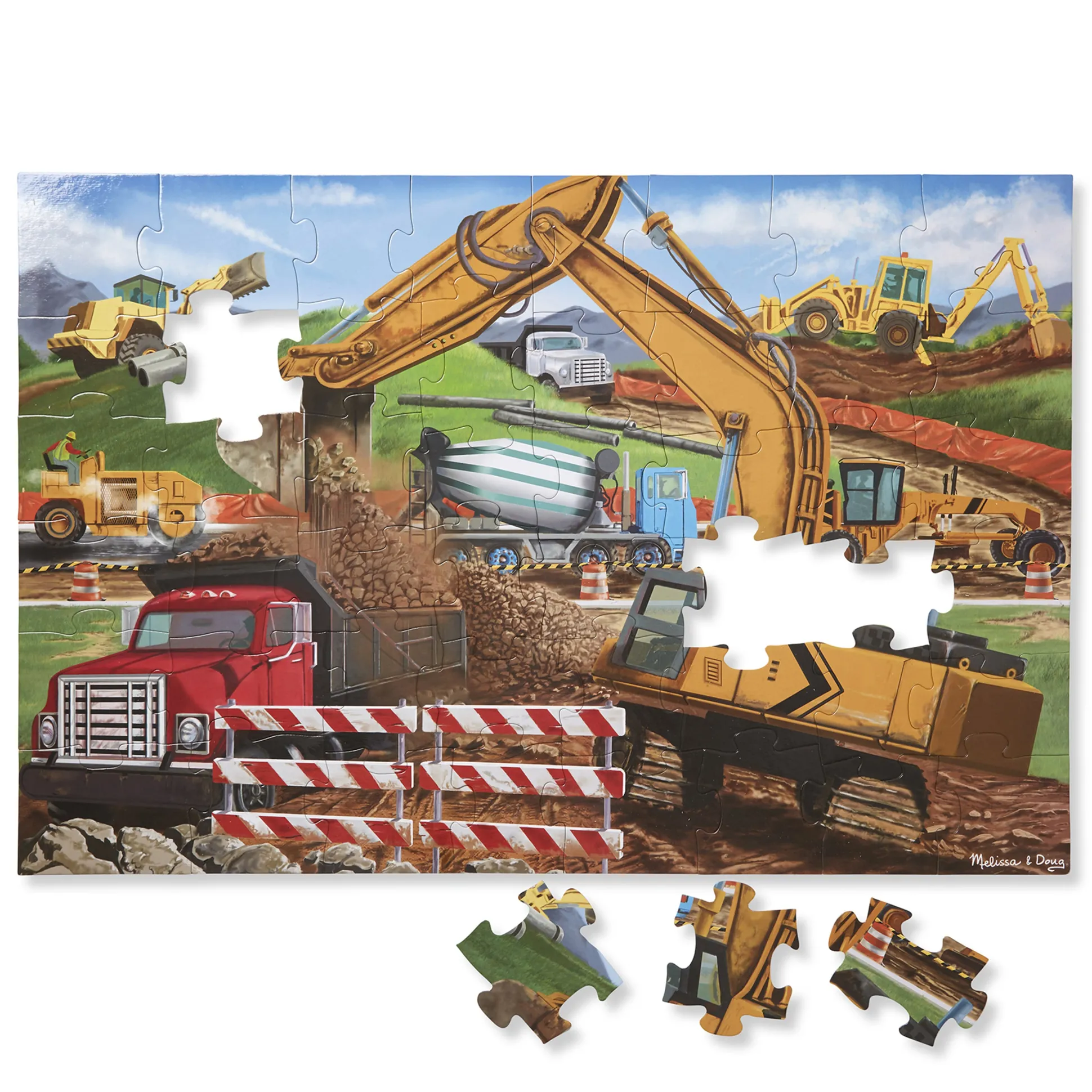 Melissa & Doug® Building Site Floor Puzzle - 49 PC