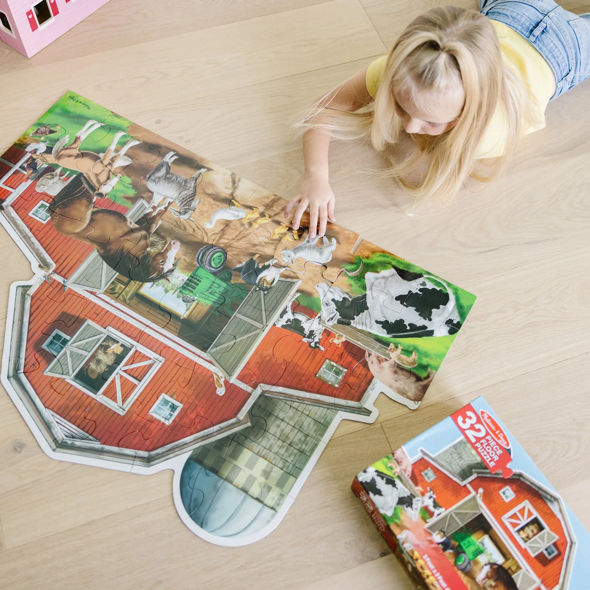 Melissa & Doug® Busy Barn Shaped Floor Puzzle - 32 PC