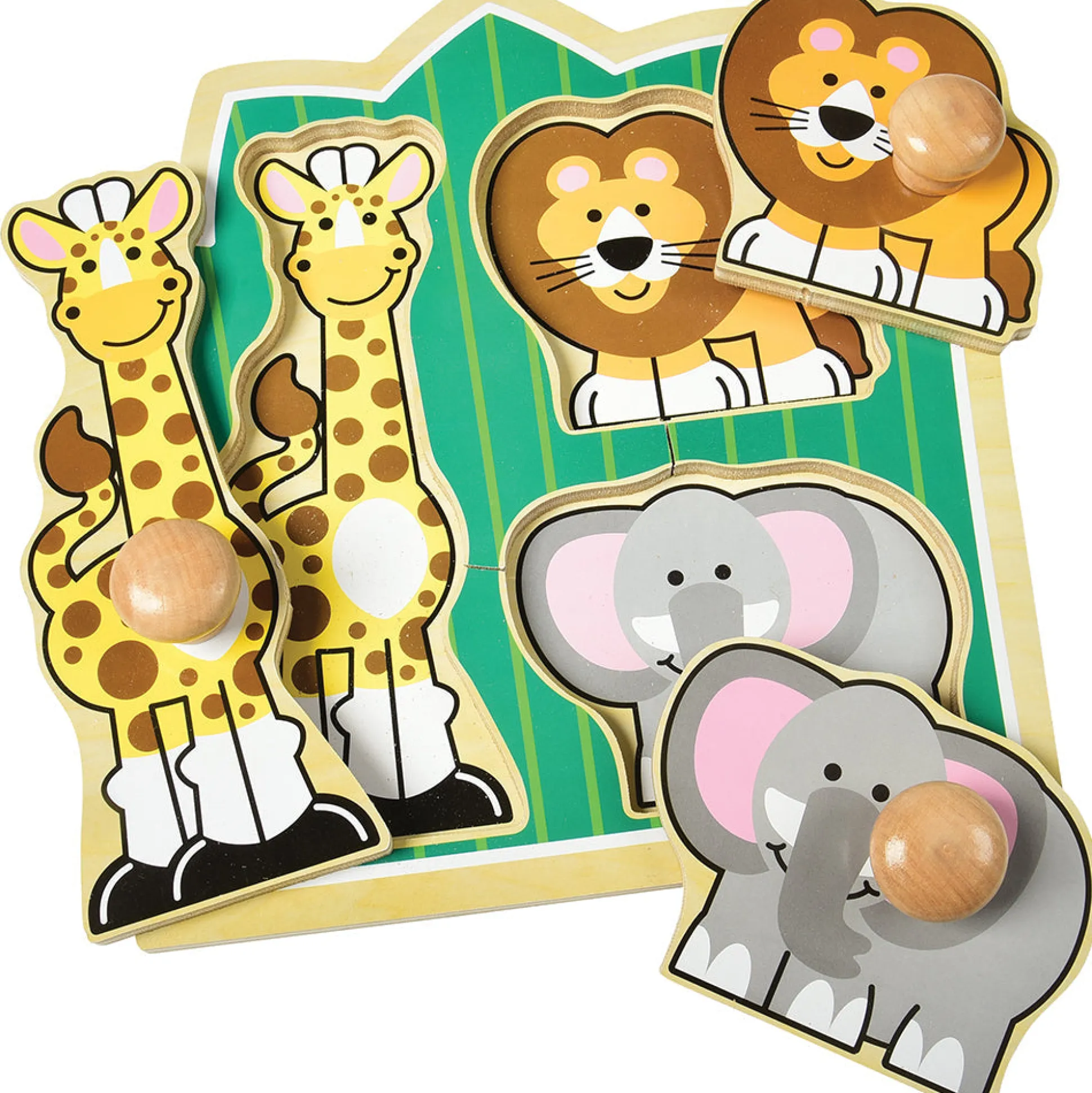 Melissa & Doug® Jungle Friends Jumbo Knob Puzzle - 3 PC