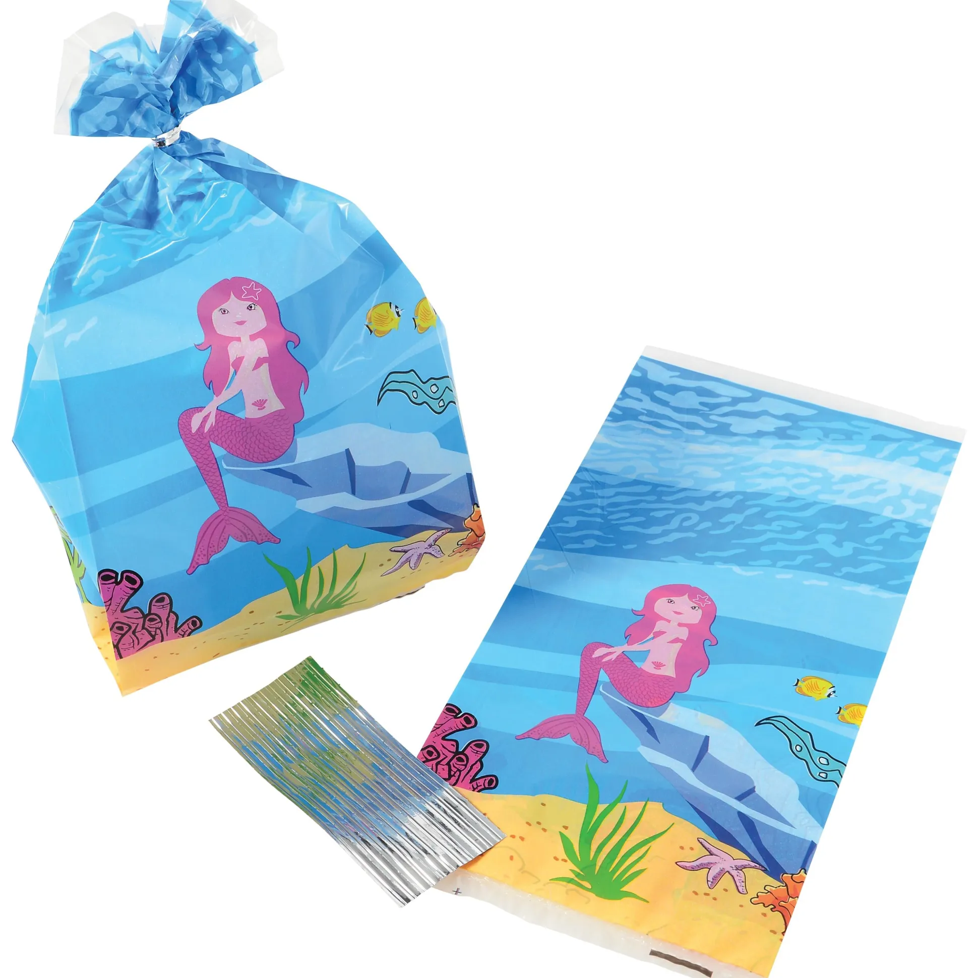 Mermaid Cello Party Bags – 12-Pack