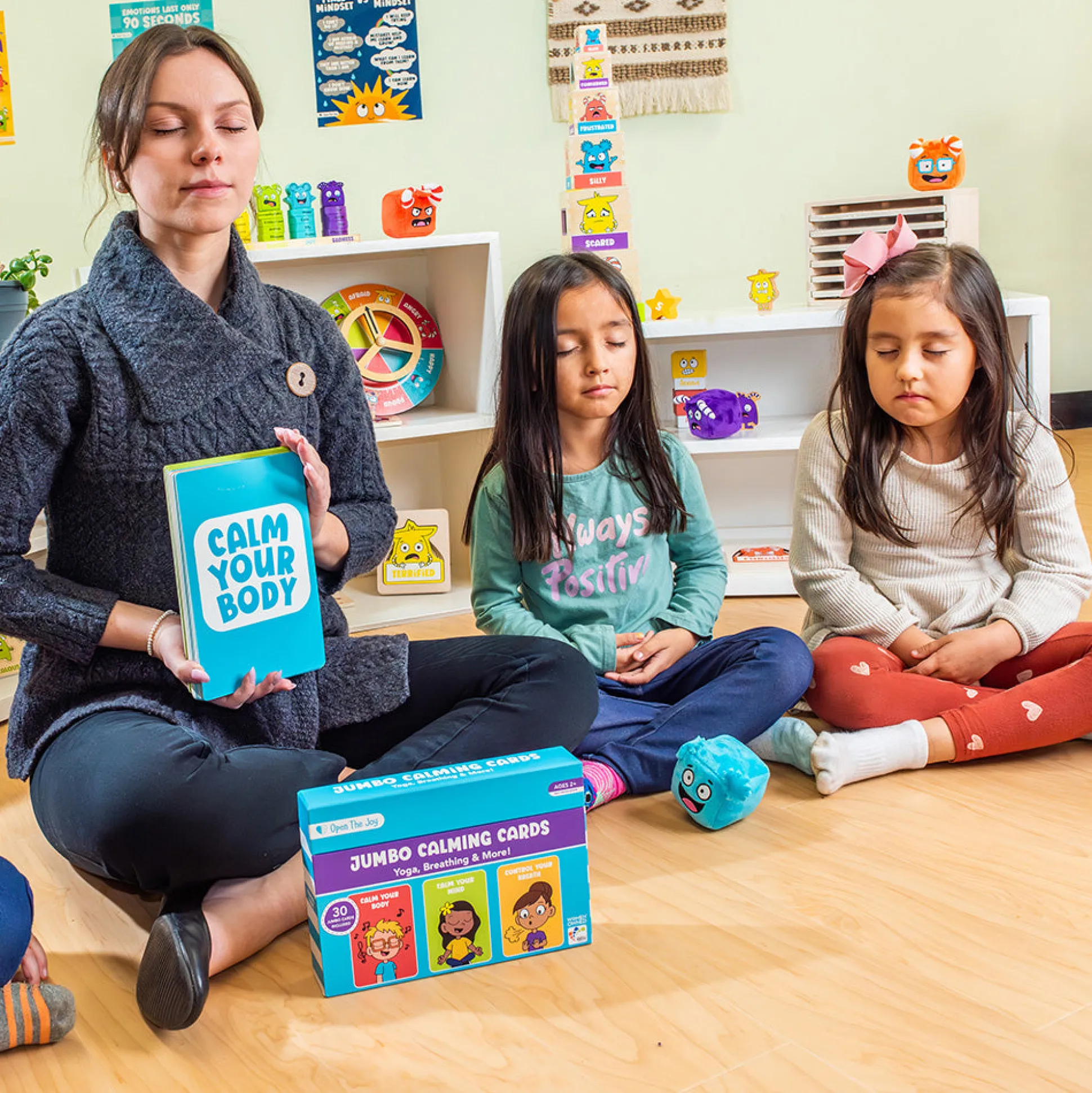 Mindful Moments Jumbo Calming Cards | Breathing & Yoga Activity Deck