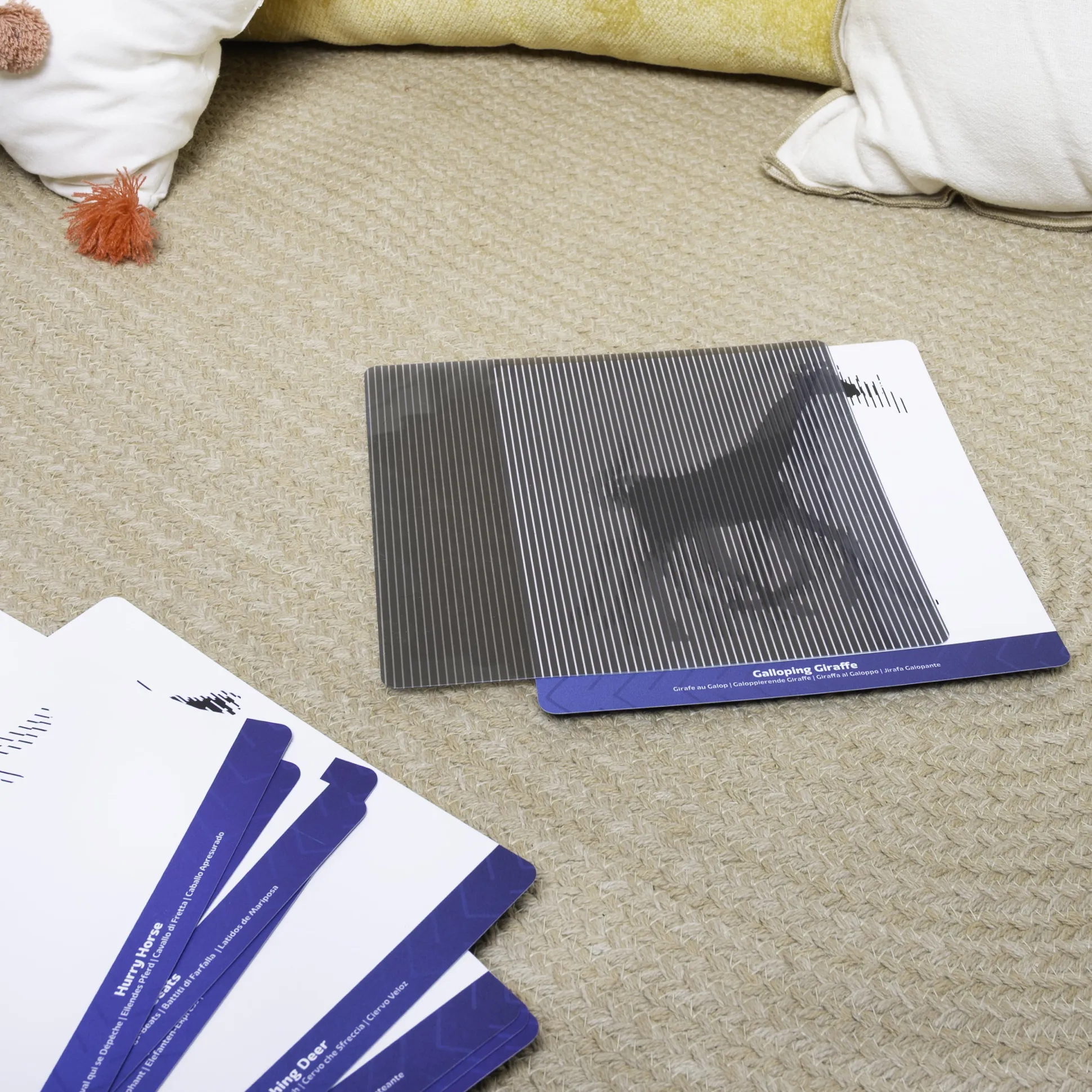 Mindful Motions Exploration & Discovery Sensory Cards | 24 Optical Illusion Cards with Motion Sliders