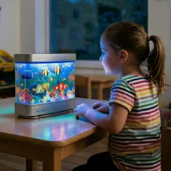 Mini Aquarium Lamp with Rolling Screen | Compact Calming Sensory Light