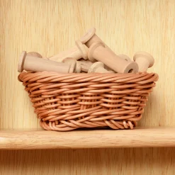 5" Mini Plastic Wicker Baskets - Set of 6