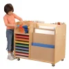 Mobile Art Supplies Cart with Storage & Shelves