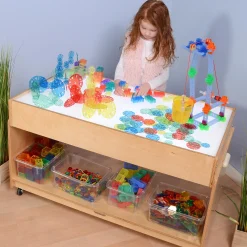 Mobile Wooden Classroom LED Light Table