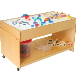 Mobile Wooden Classroom LED Light Table