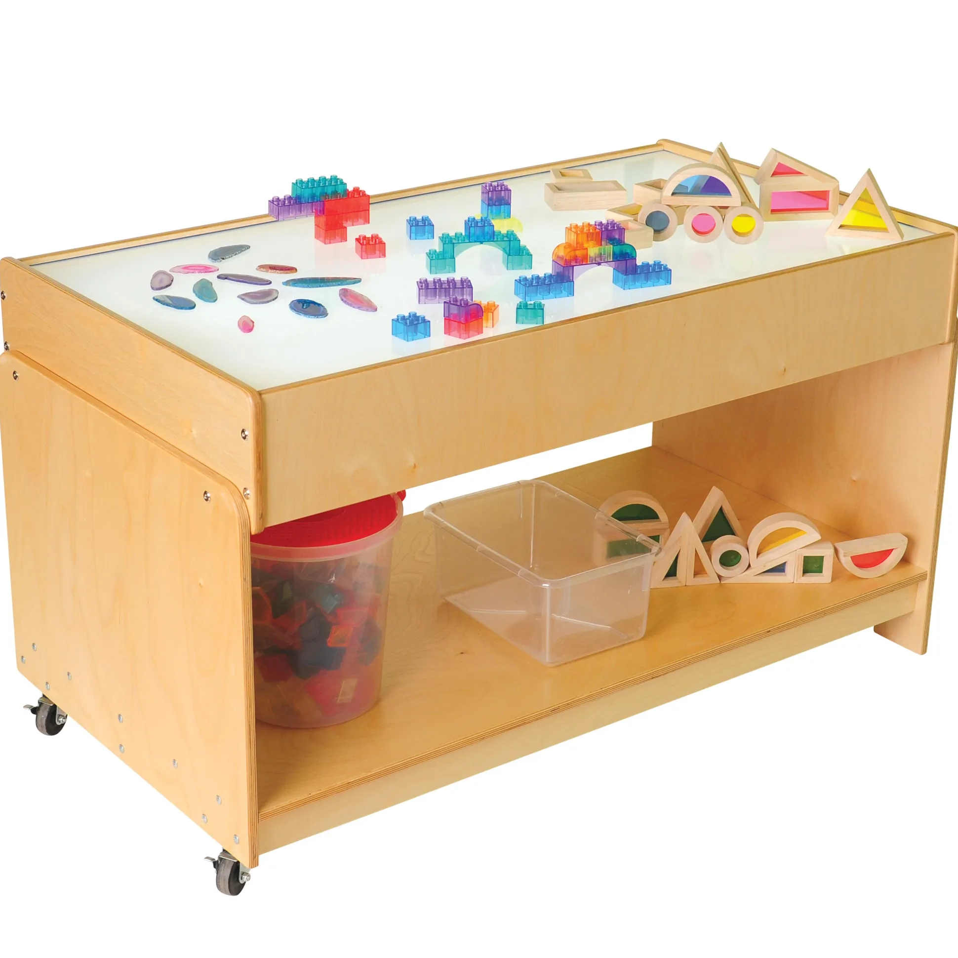 Mobile Wooden Classroom LED Light Table
