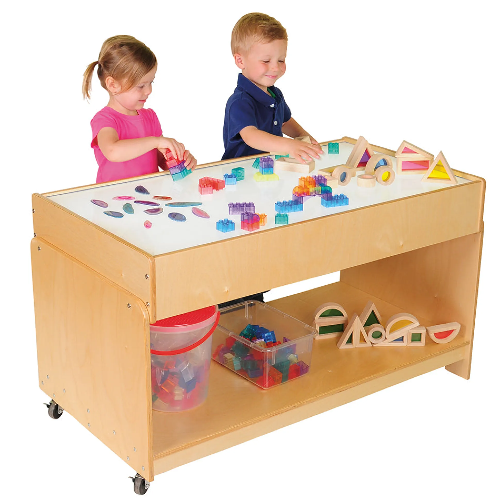 Mobile Wooden Classroom LED Light Table