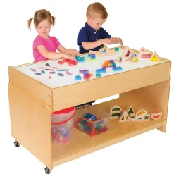 Mobile Wooden Classroom LED Light Table