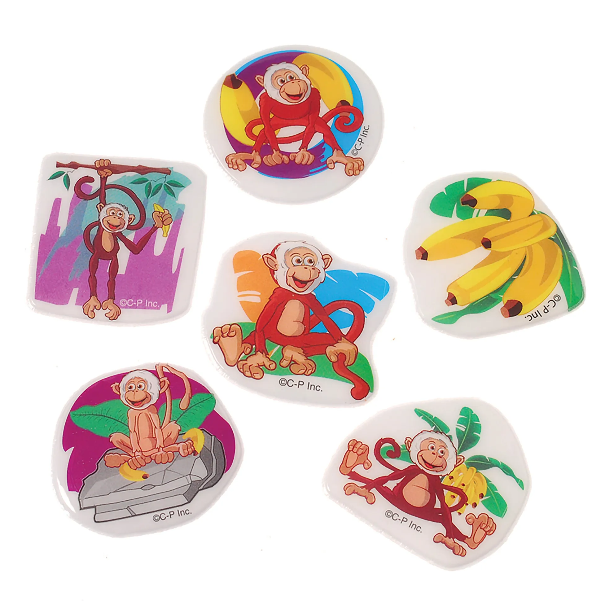 Monkey & Banana Sensory Gel Stickers – 72 Piece Set