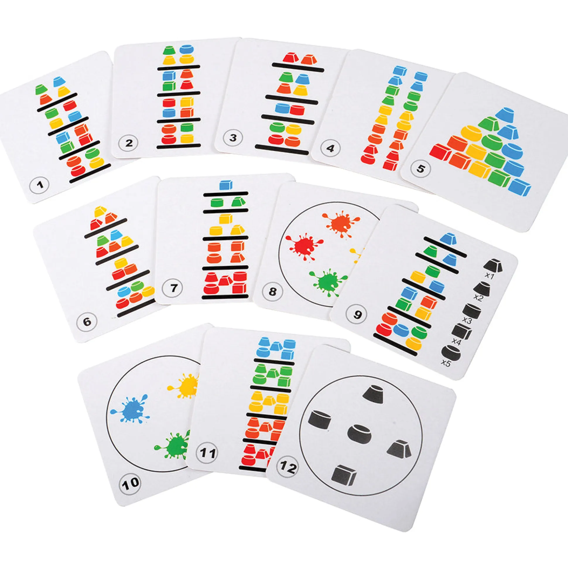 Montessori-Inspired Geometric Solids Stacker | Shape, Color & Pattern Learning Set