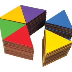 Montessori Tryangle Game | Wooden Triangle Pattern Blocks & Geometry Learning Set for Ages 4+