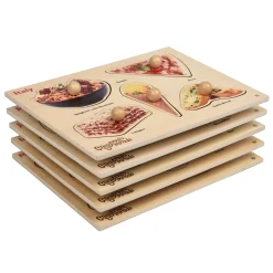 Multicultural Food Puzzles - Set of 5 | Global Cuisine Toddler Peg Puzzles