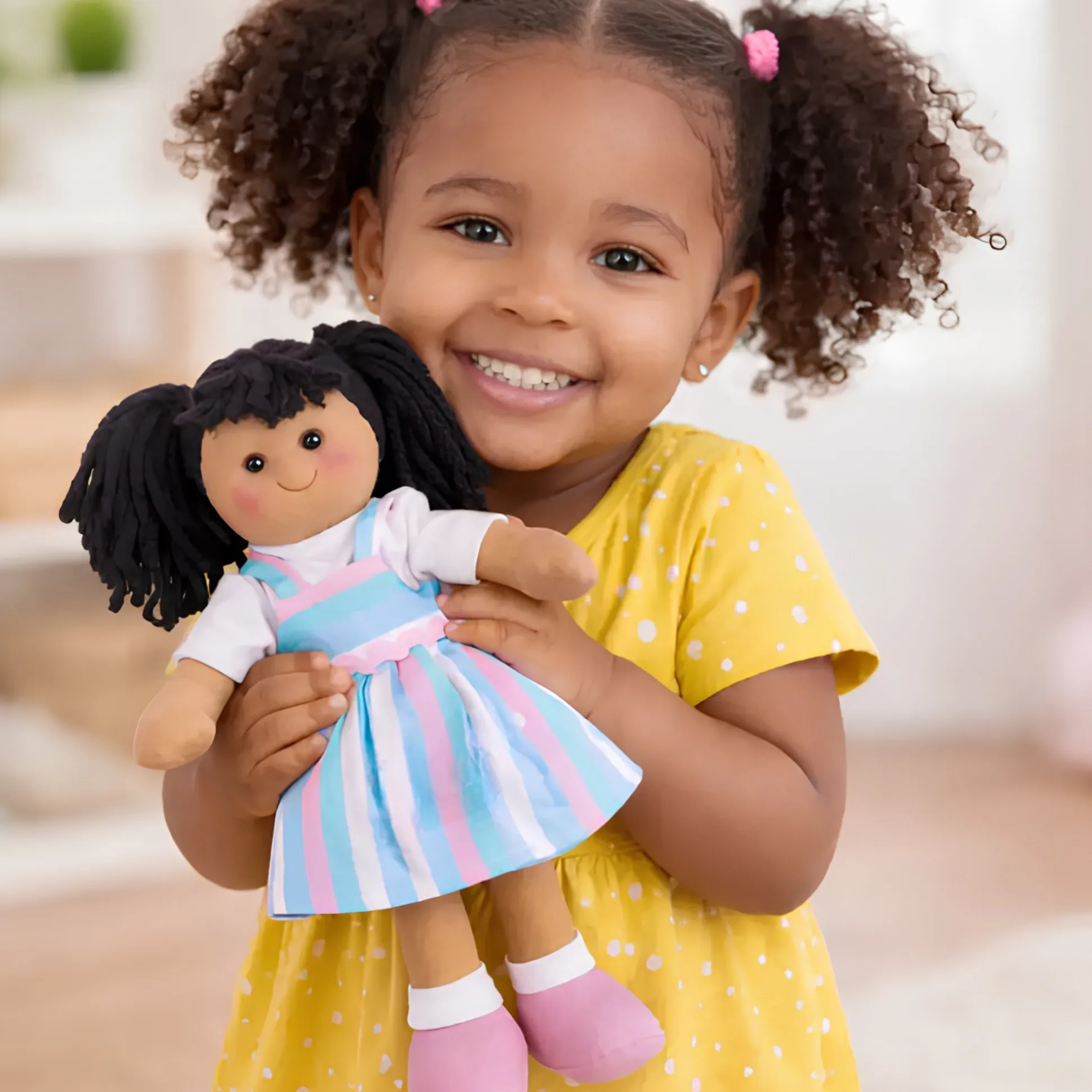Multicultural Soft and Cuddly Kira Doll | 11 Inch Plush Ragdoll with Removable Clothing