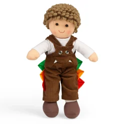 Multicultural Soft and Cuddly Jack Doll | 11 Inch Plush Ragdoll with Removable Clothing