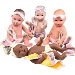 Multi-Ethnic Tender-Touch Baby Dolls | Set of 4 Realistic Dolls
