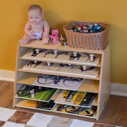 Multi-Level Puzzle Storage Station | Extra Wide Wooden Organizer for Puzzles