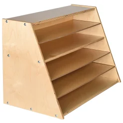 Multi-Level Puzzle Storage Station | Extra Wide Wooden Organizer for Puzzles