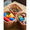 Multi-Storage Center with Woven Wicker Baskets