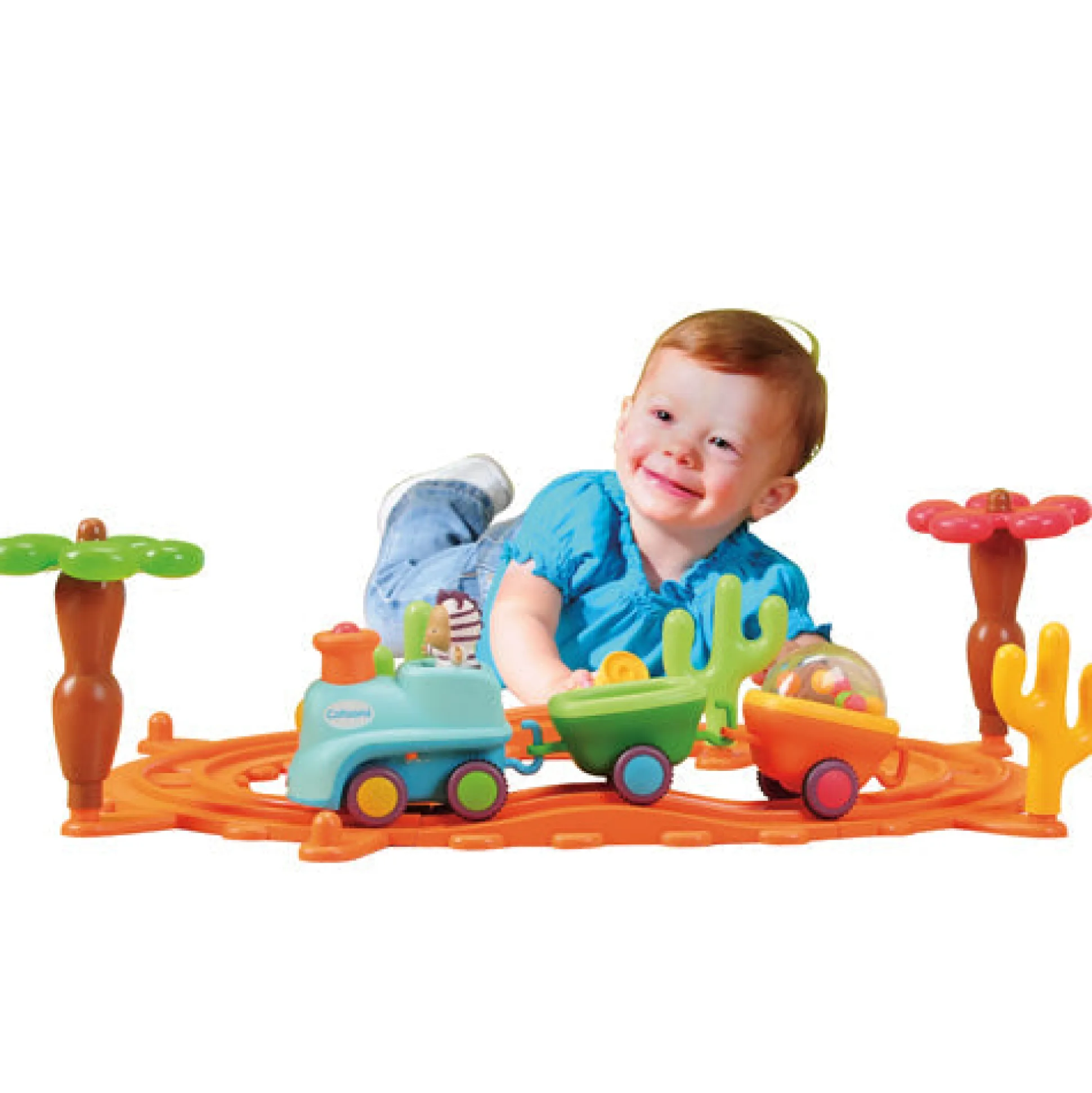 Musical Toy Train with Track – Interactive 3-Car Learning Train for Toddlers 12+ Months