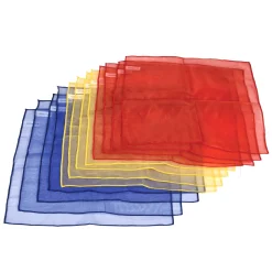 Music & Movement Scarves Set | 12 Colorful Nylon Pieces