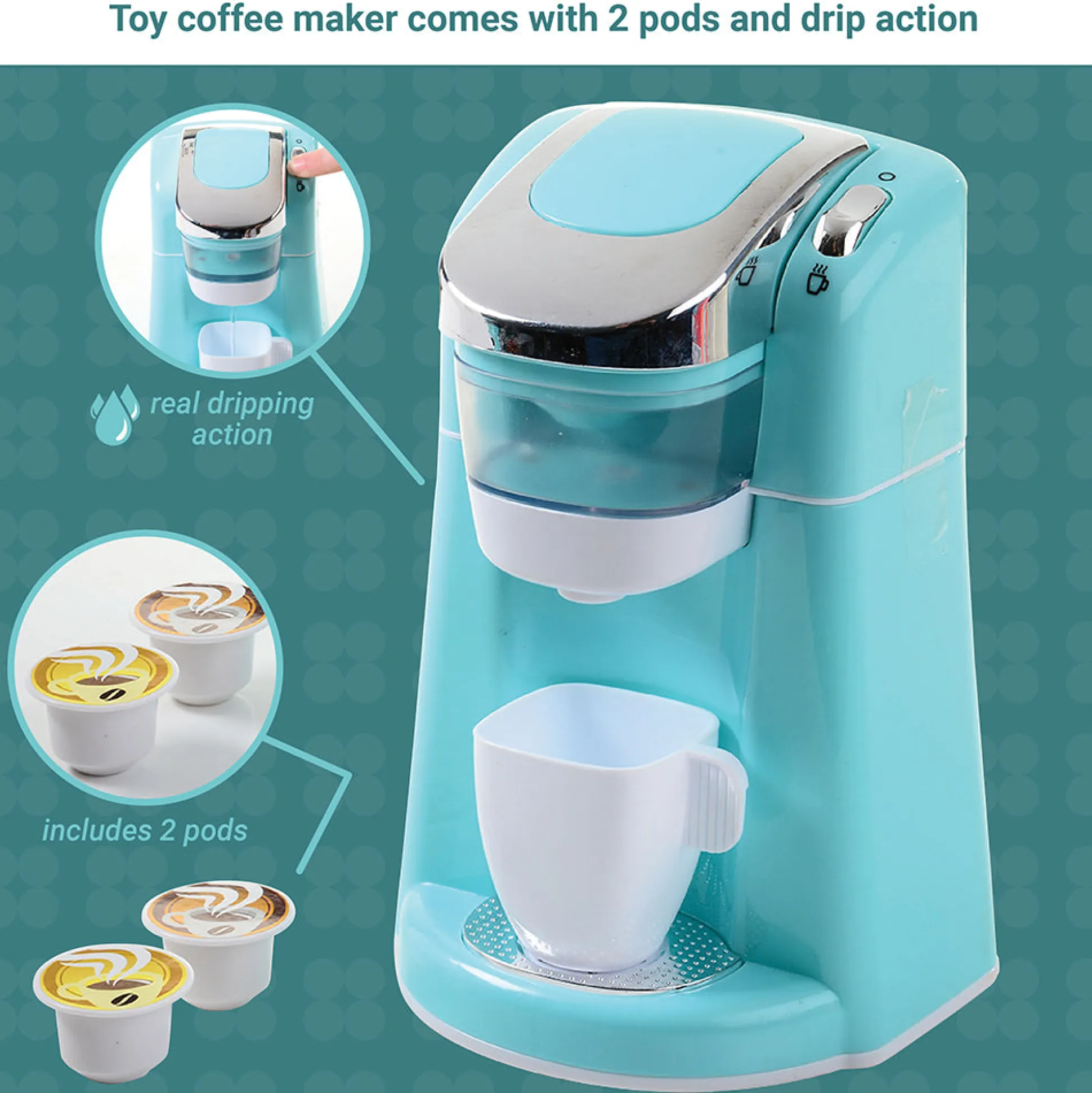 My Coffee Machine | Realistic Toy Cooking Accessory with Dripping Sound