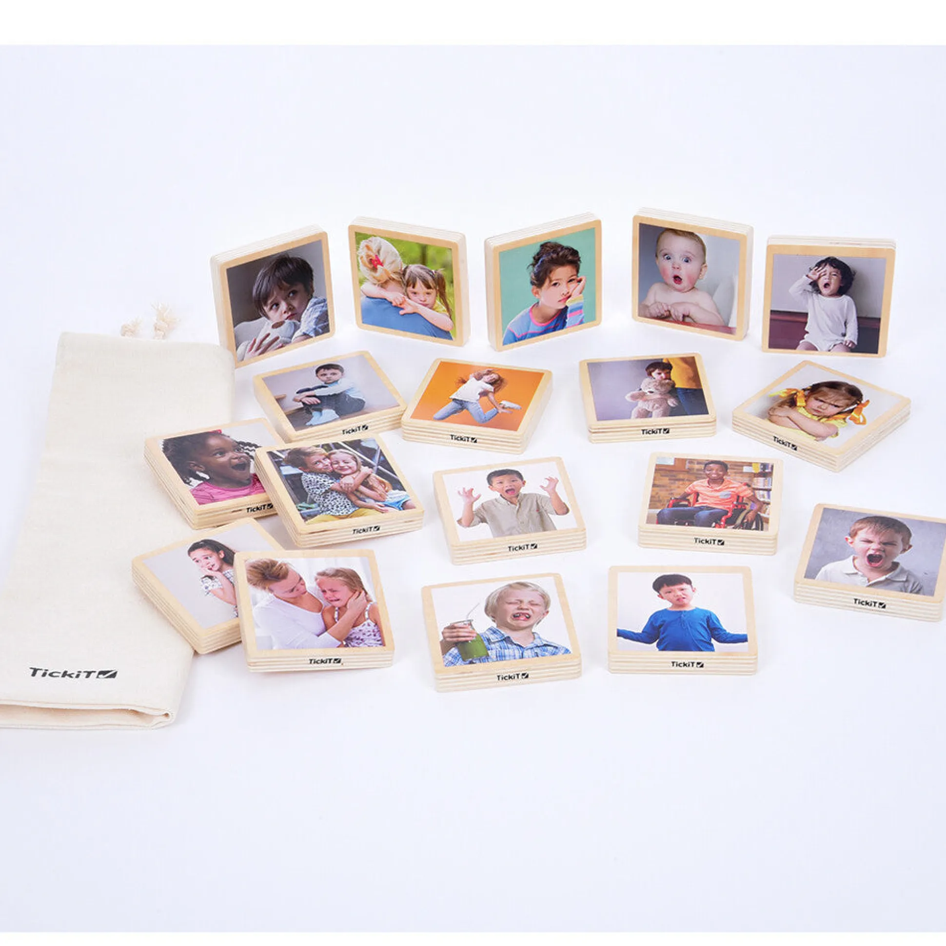 My Emotions Wooden Tiles
