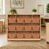 Natural Birch Storage & Basket Organization Center