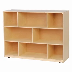 Natural Birch Storage & Basket Organization Center