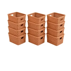 Natural Birch Storage & Basket Organization Center