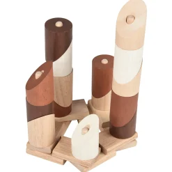 Natural Geo Stacker | 20-Piece Wooden Eco-Friendly Set