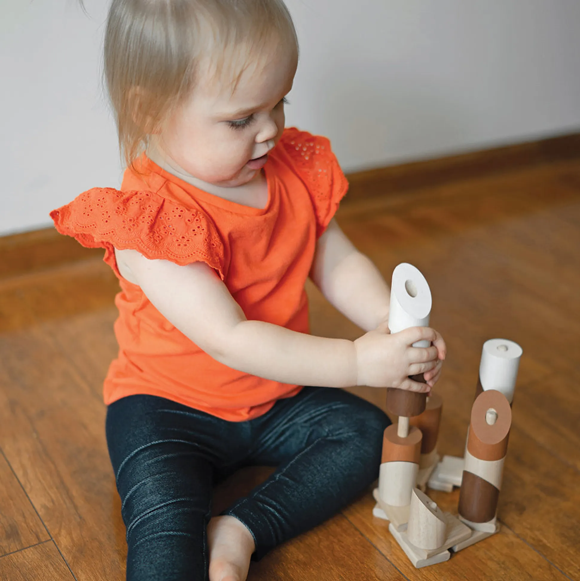 Natural Geo Stacker | 20-Piece Wooden Eco-Friendly Set