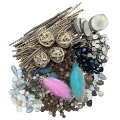 Naturals Discovery Loose Parts Set | Eco-Friendly Sensory STEM Learning Kit with Stones, Wood, Leaves & Natural Materials